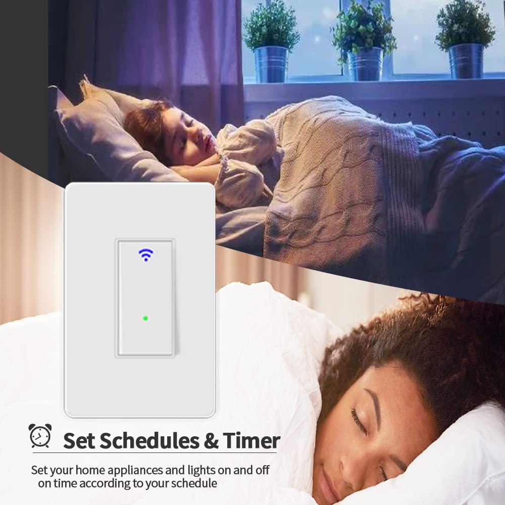 Interruptor de Luz Inteligente WiFi Youngzuth Sin Neutro 300W