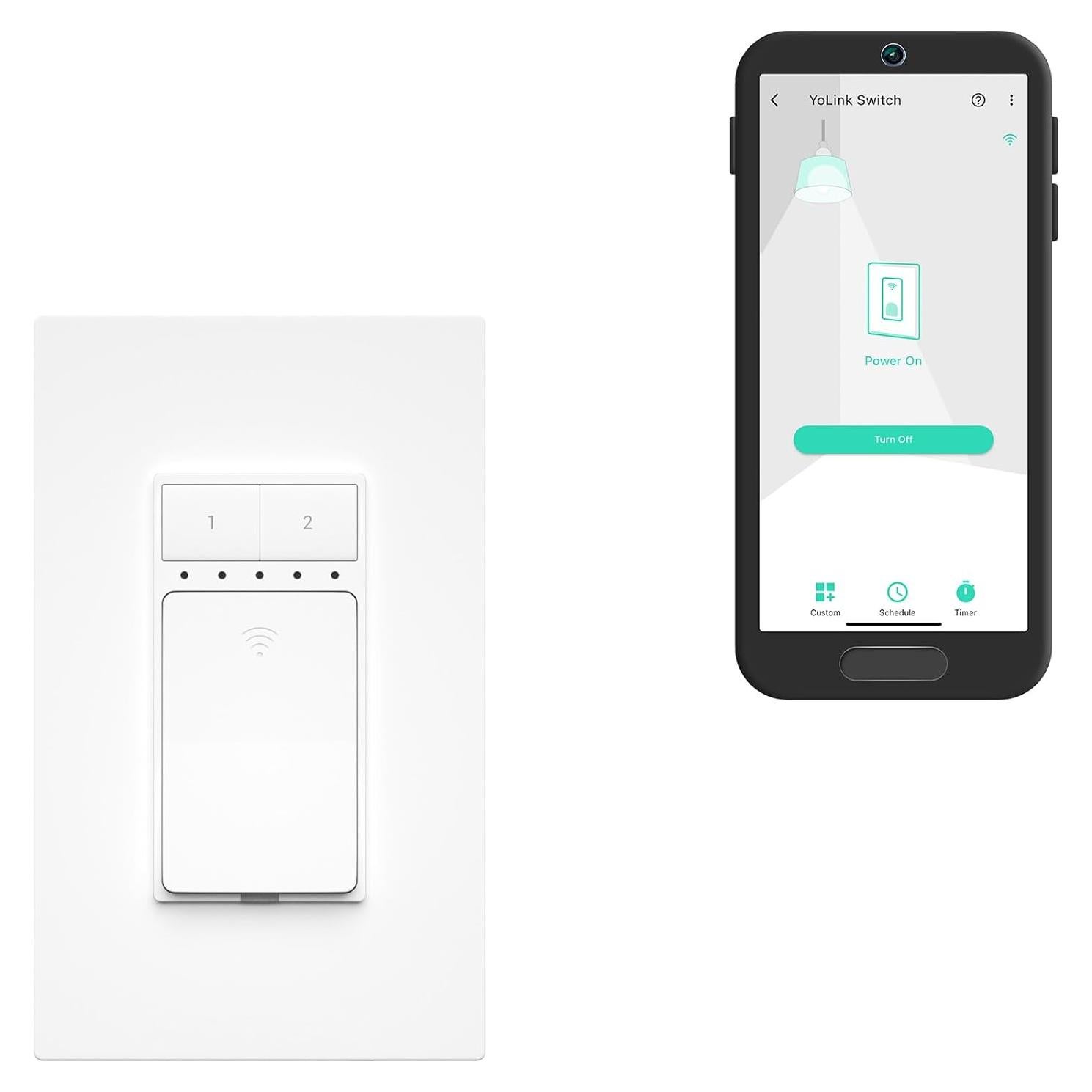 Interruptor de Luz Inteligente YoLink 10A con Rango 402m