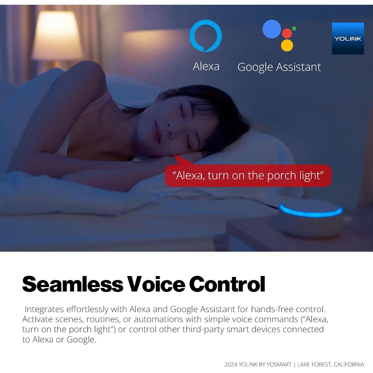 Interruptor de Luz Inteligente YoLink 10A con Rango 402m