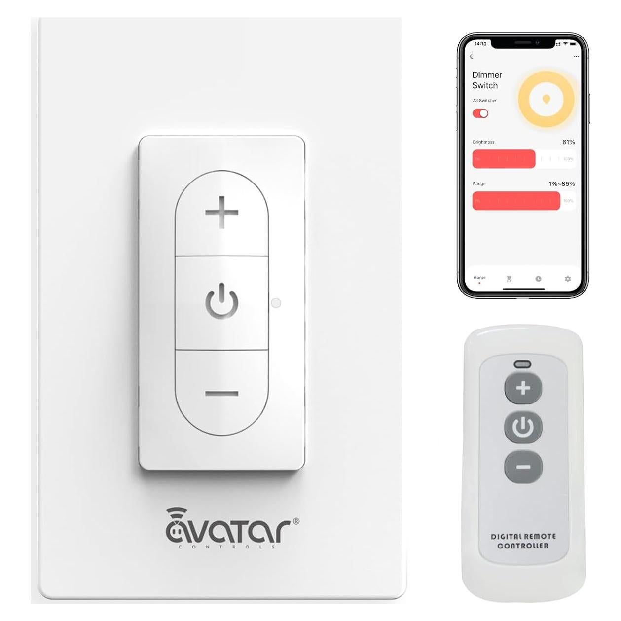 Interruptor Regulador Inteligente Bluetooth Avatar Controls