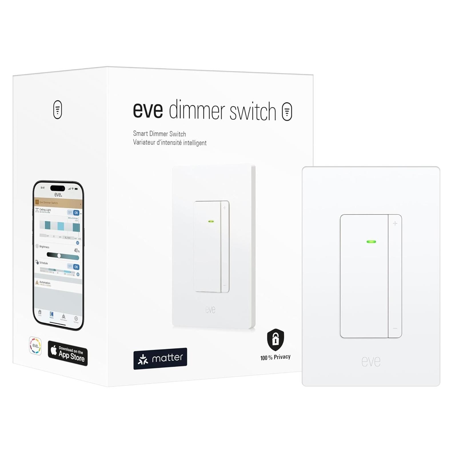 Interruptor Regulador Inteligente Eve - Control por Voz y App