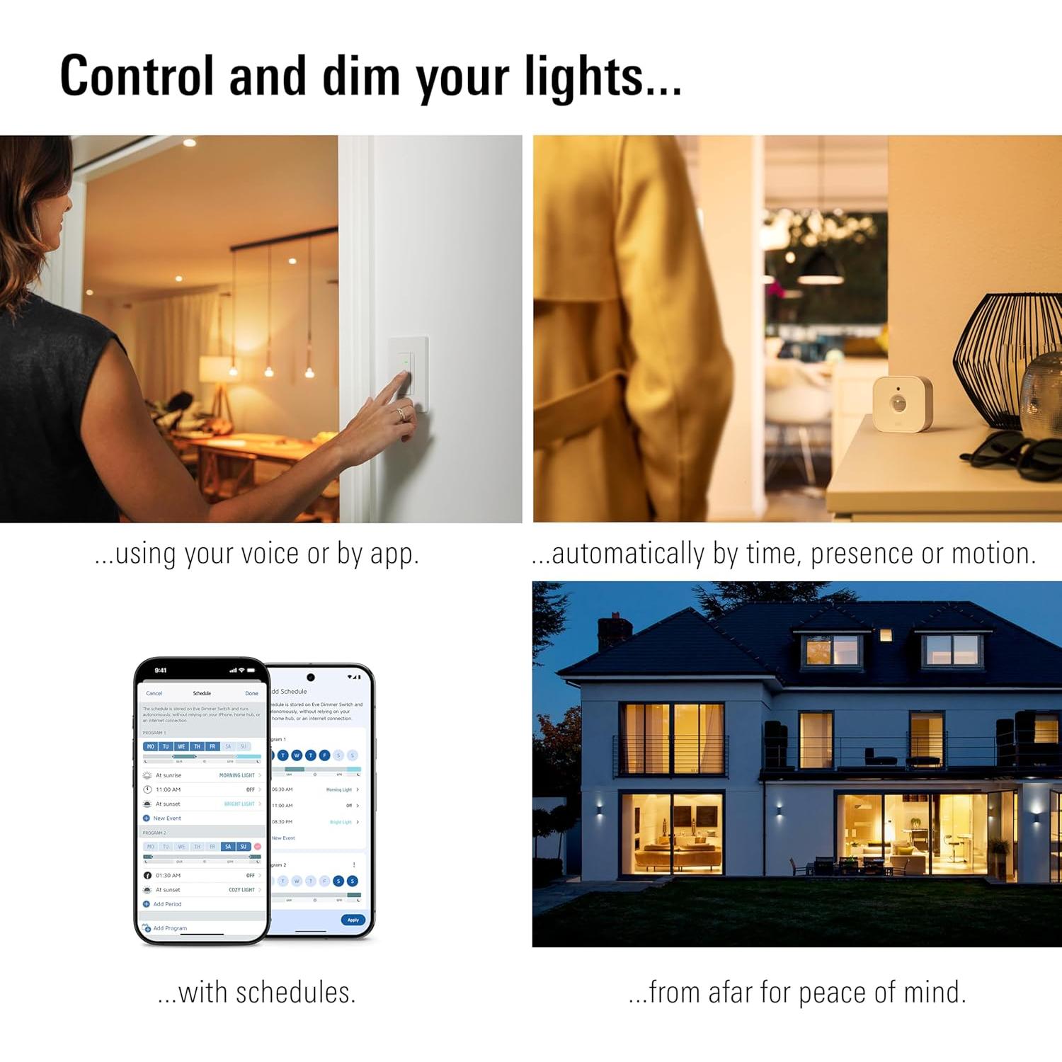 Interruptor Regulador Inteligente Eve - Control por Voz y App