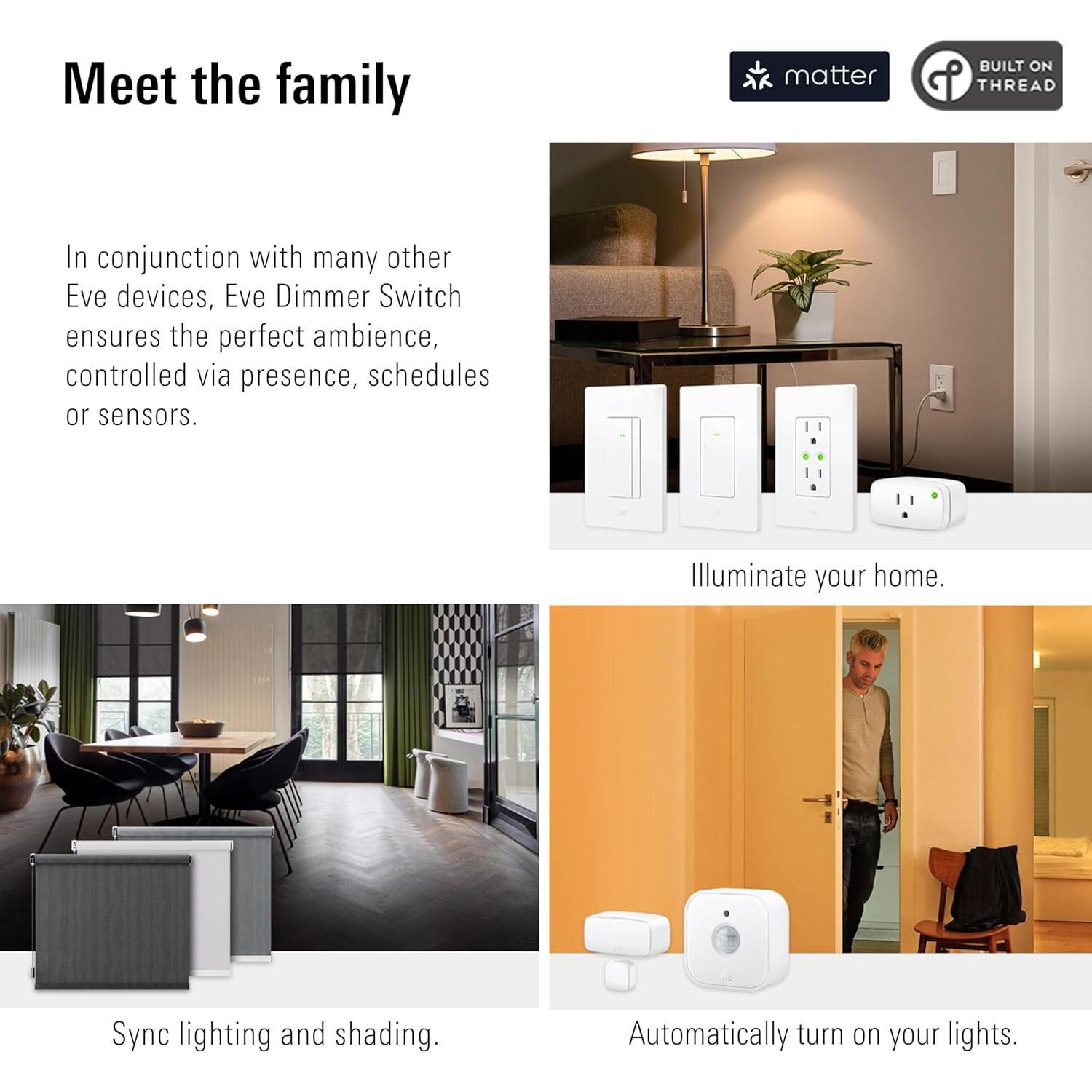 Interruptor Regulador Inteligente Eve - Control por Voz y App
