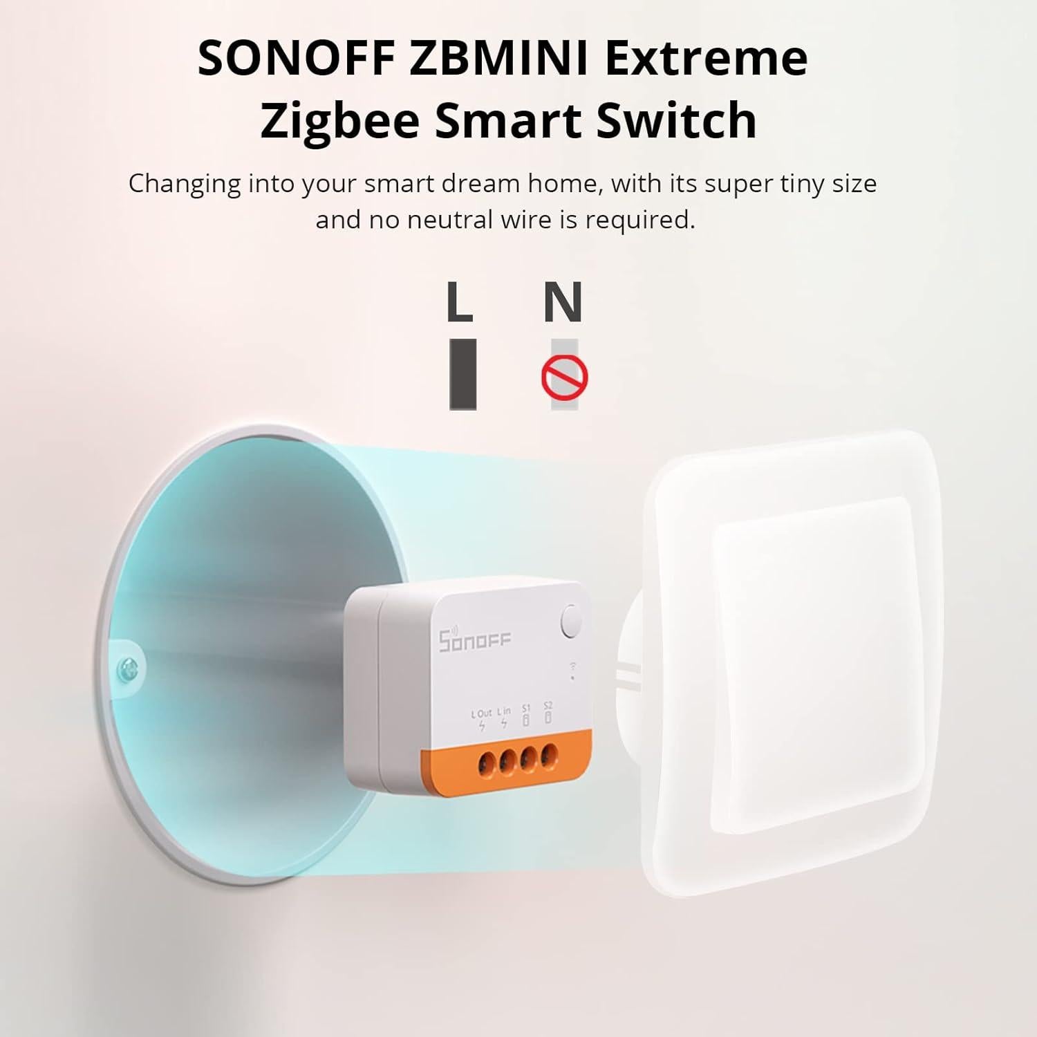 Interruptor de Luz Inteligente SONOFF ZBMINIL2 Paquete de 2