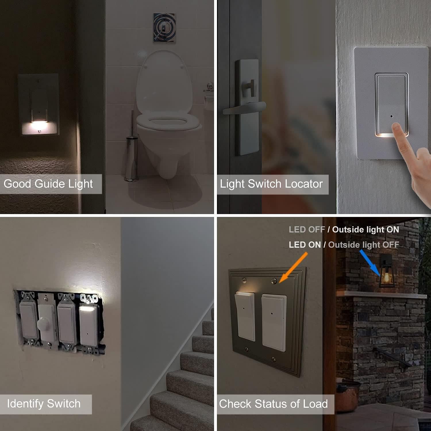 Interruptor de Luz Iluminado SOZULAMP 3 Vías 15A 4 Unidades