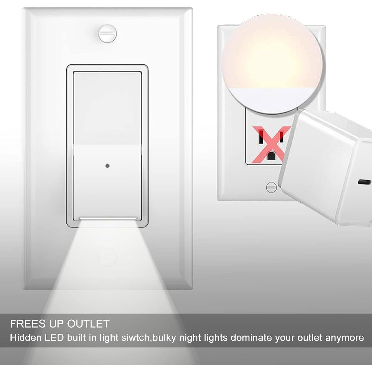 Interruptor de Luz Iluminado SOZULAMP 3 Vías 15A 4 Unidades