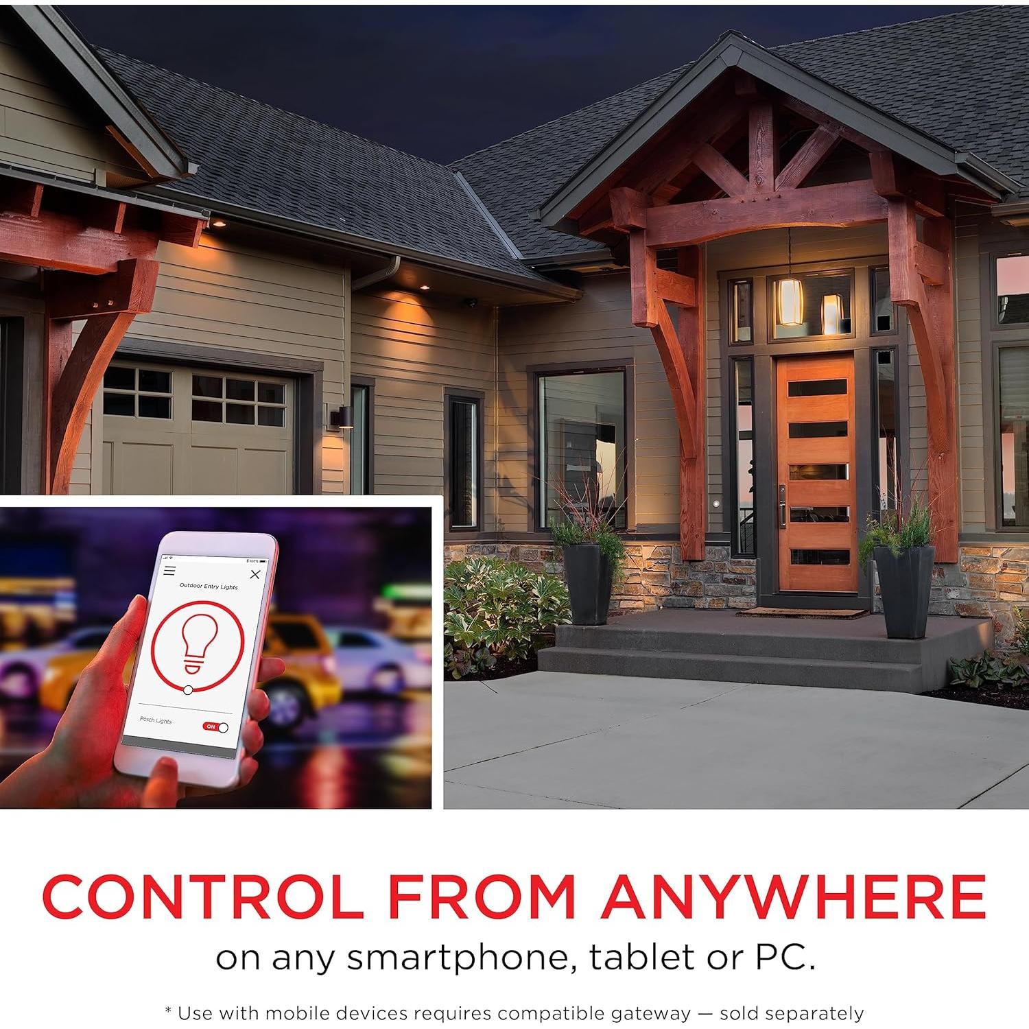 Dimmer Inteligente de Pared UltraPro Z-Wave 700, Control por Voz