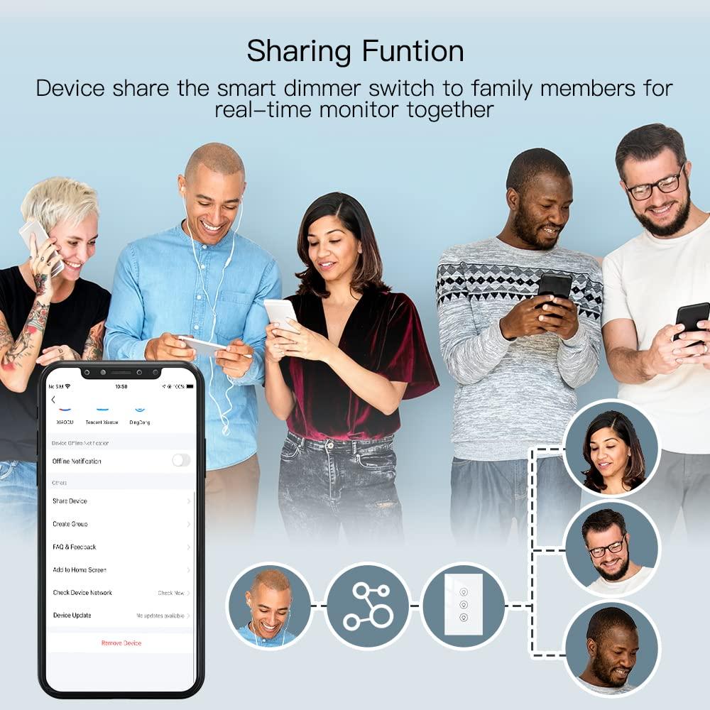 Interruptor Regulador Triple Moes WiFi 300W LED Control APP