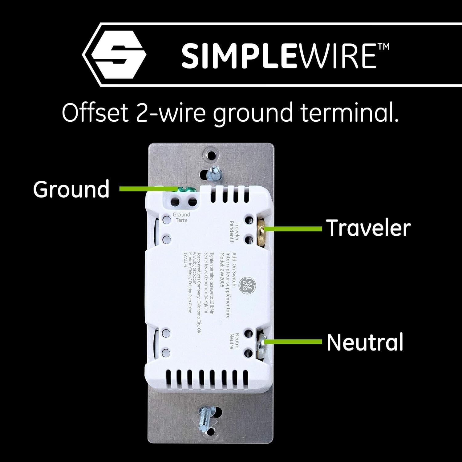 Interruptor Adicional GE Enbrighten 2ª Gen. Negro 277V