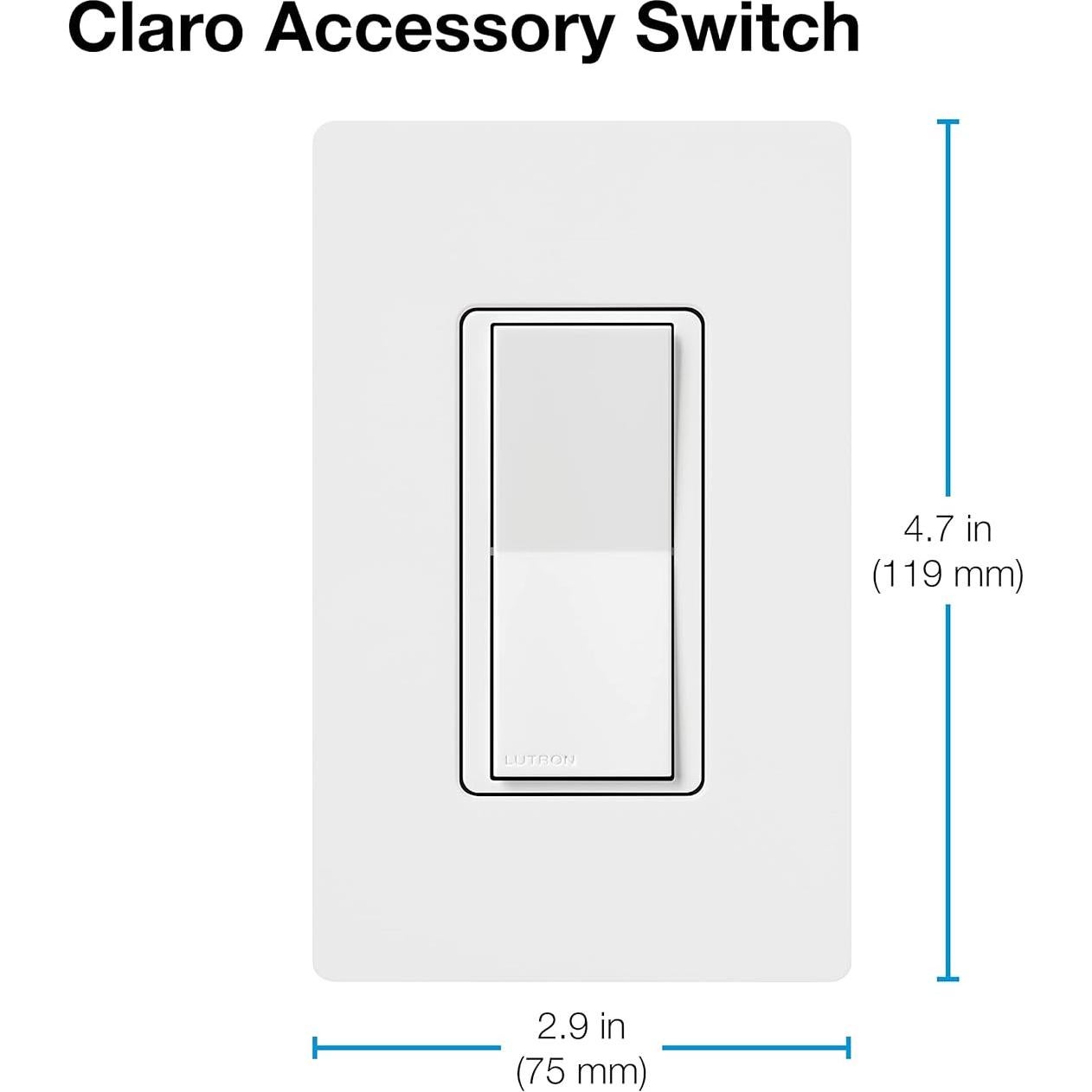 Interruptor Accesorio Inteligente Lutron Claro DVRF-AS-WH Blanco