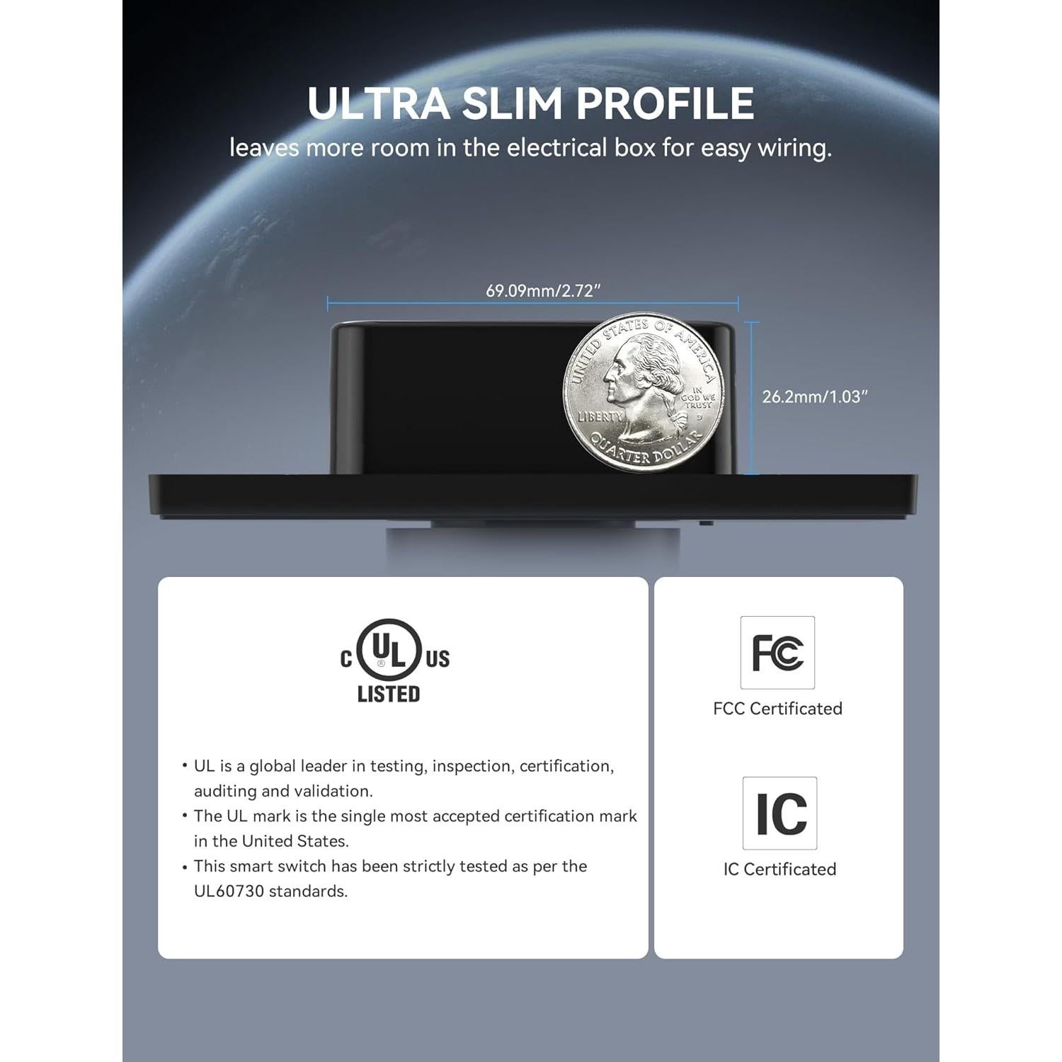 Dimmer Rotativo Inteligente ELEGRP WiFi 2.4GHz Pantalla TFT 1.8"