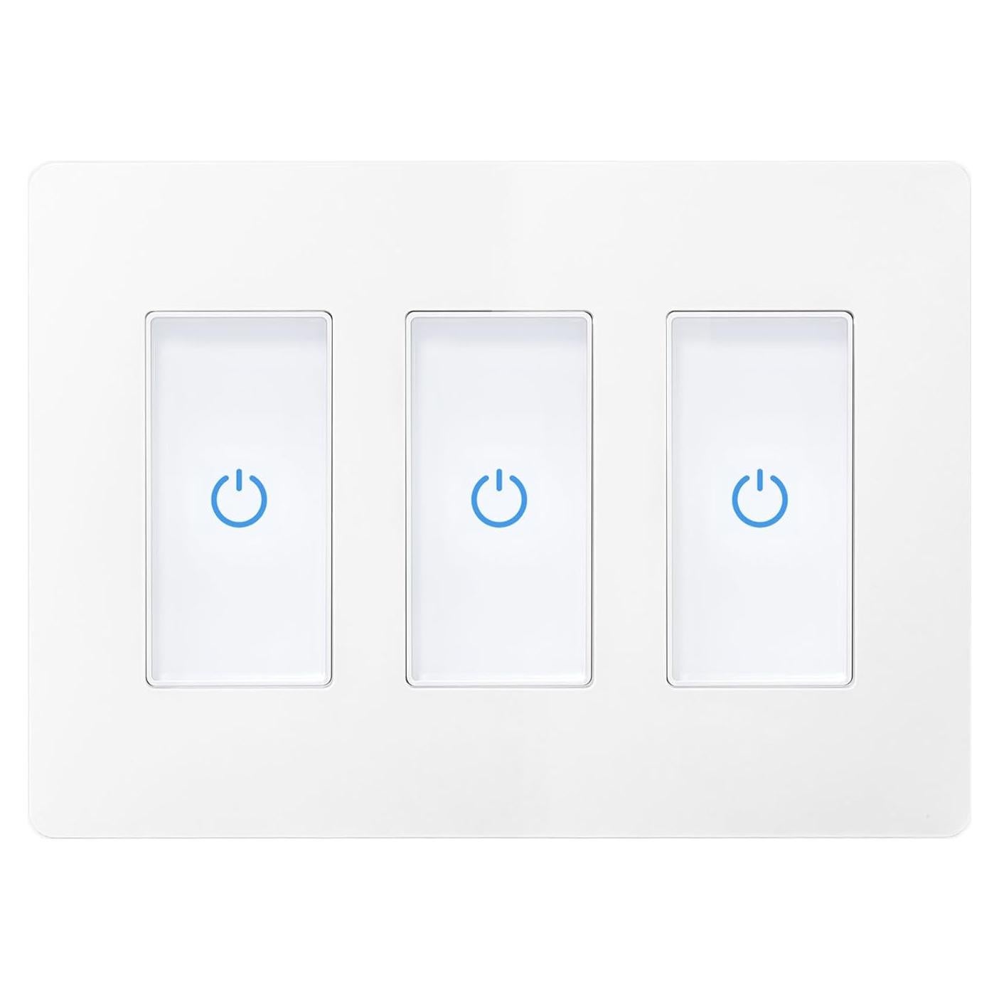 Interruptor Inteligente Milfra Touch 3 Gang WiFi Blanco