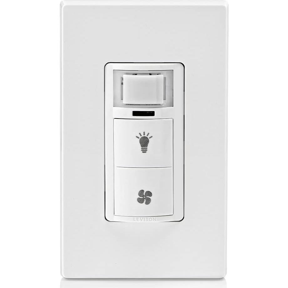Sensor de Humedad Leviton DHD05-1LW con Interruptor Luz Blanco