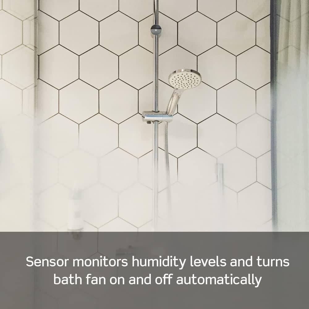 Sensor de Humedad Leviton DHD05-1LW con Interruptor Luz Blanco