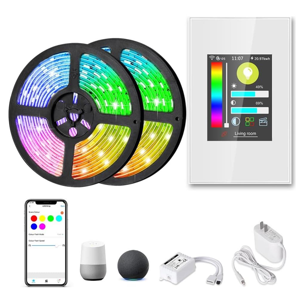 Kit de Luces LED Inteligente LANBON 10m con Control por Voz
