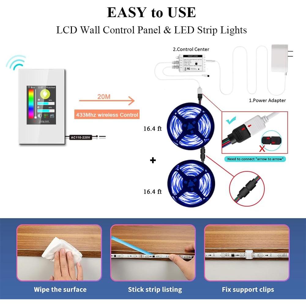 Kit de Luces LED Inteligente LANBON 10m con Control por Voz