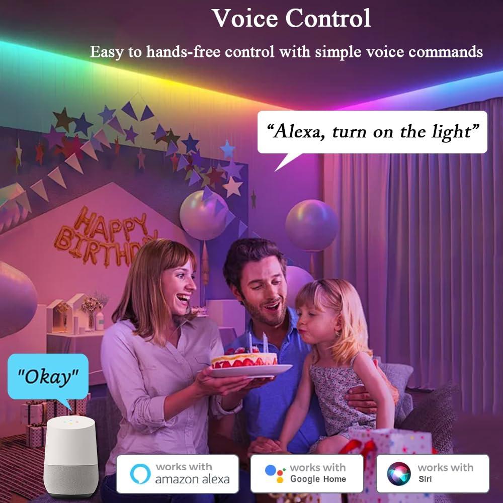 Kit de Luces LED Inteligente LANBON 10m con Control por Voz