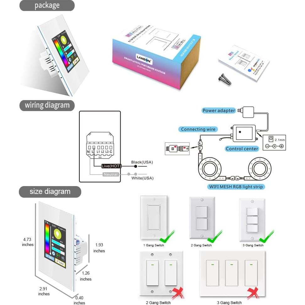 Kit de Luces LED Inteligente LANBON 10m con Control por Voz
