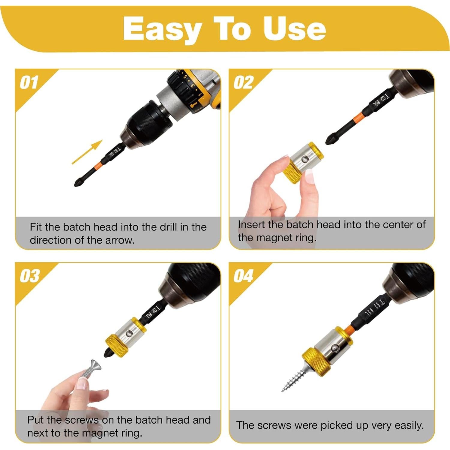 Juego de 3 Anillos Magnéticos FilwW para Tornillos 6.35mm