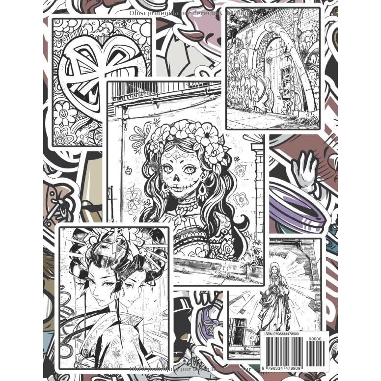 Graffiti Increíble Libro Para Colorear Para Adultos Y Adolescentes: Páginas Para Colorear De Arte Callejero | Ilustraciones Unicas Varios Temas | Para ... Creativo (Arte urbano) (Spanish Edition)