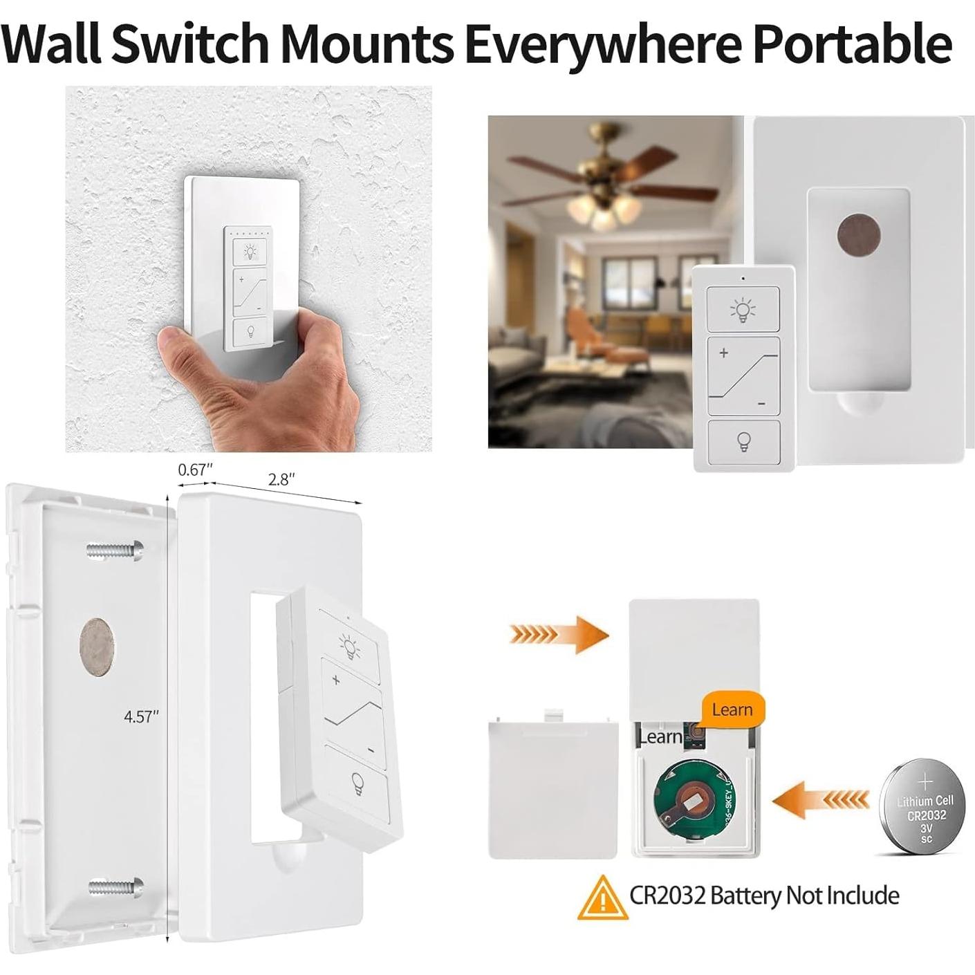 Interruptor de Atenuación Humpptom con Control Remoto Inalámbrico