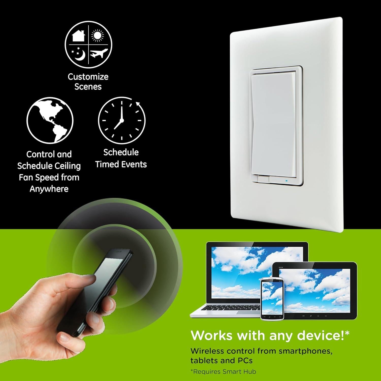 Control de Ventilador Inteligente Enbrighten Z-Wave Plus 14314