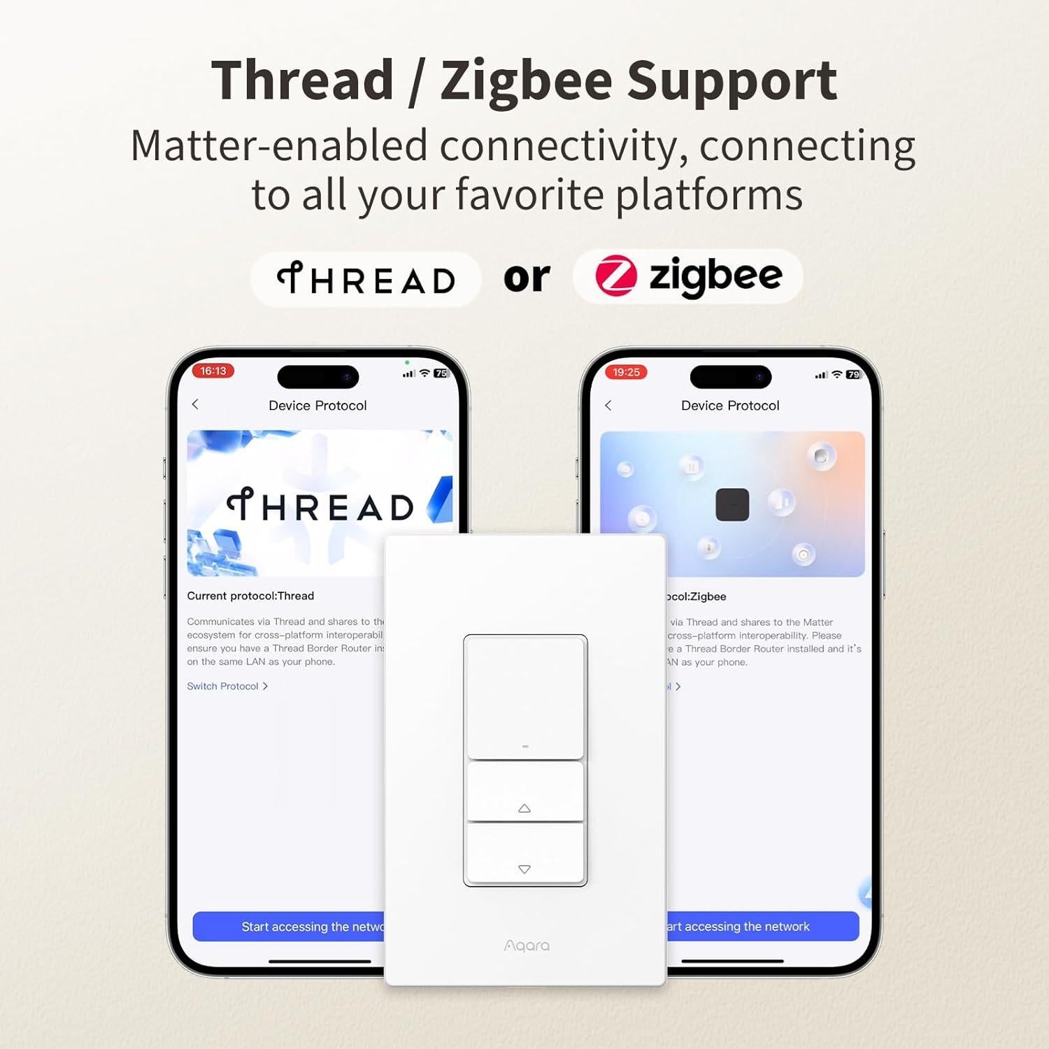 Interruptor Regulador Inteligente Aqara H2 2-en-1 Neutro