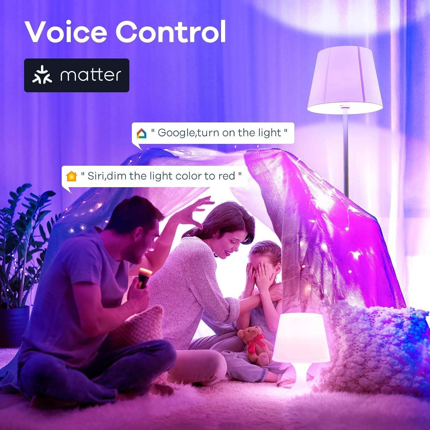 Bombilla Inteligente Linkind Matter E26 9W RGBW Paquete de 4