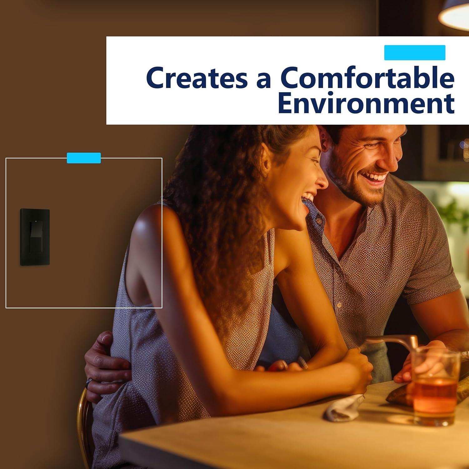 Interruptor de Atenuador LIDER 300W Negro 2 Paquete