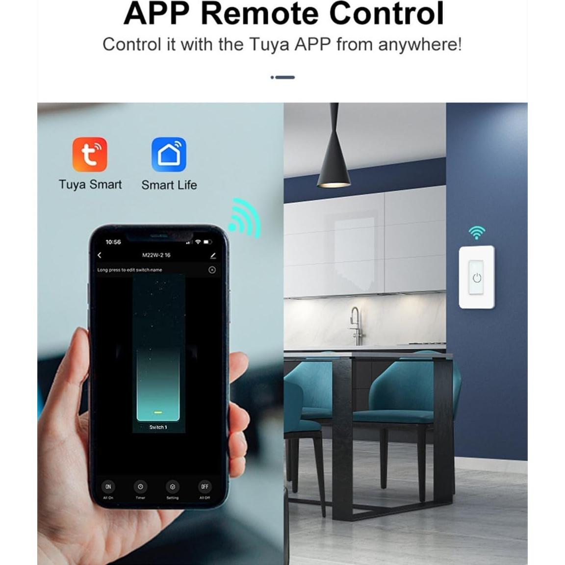 Interruptor de Luz Inteligente Nexete Wi-Fi 2.4GHz Blanco