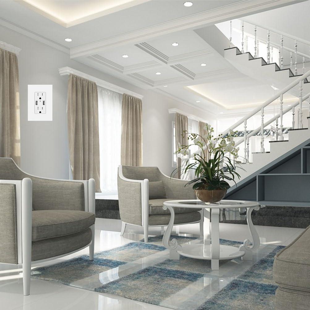 20 Placas de Pared Decorativas COAPIN258 Sin Tornillos Blanca