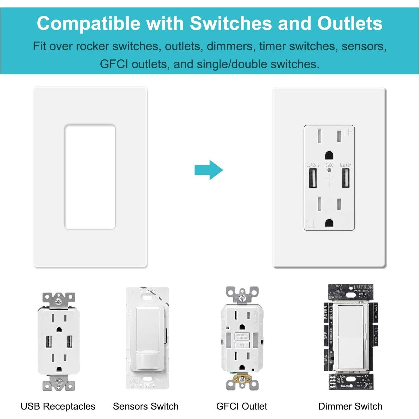 Paquete de 10 Placas de Pared Sin Tornillos MLLIZH 11.6x7 cm