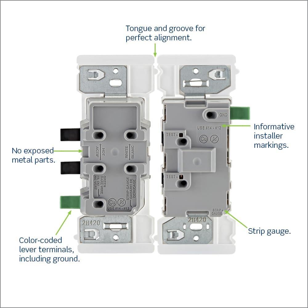 Interruptor de Palanca Leviton Edge 15A Blanco Paquete de 10