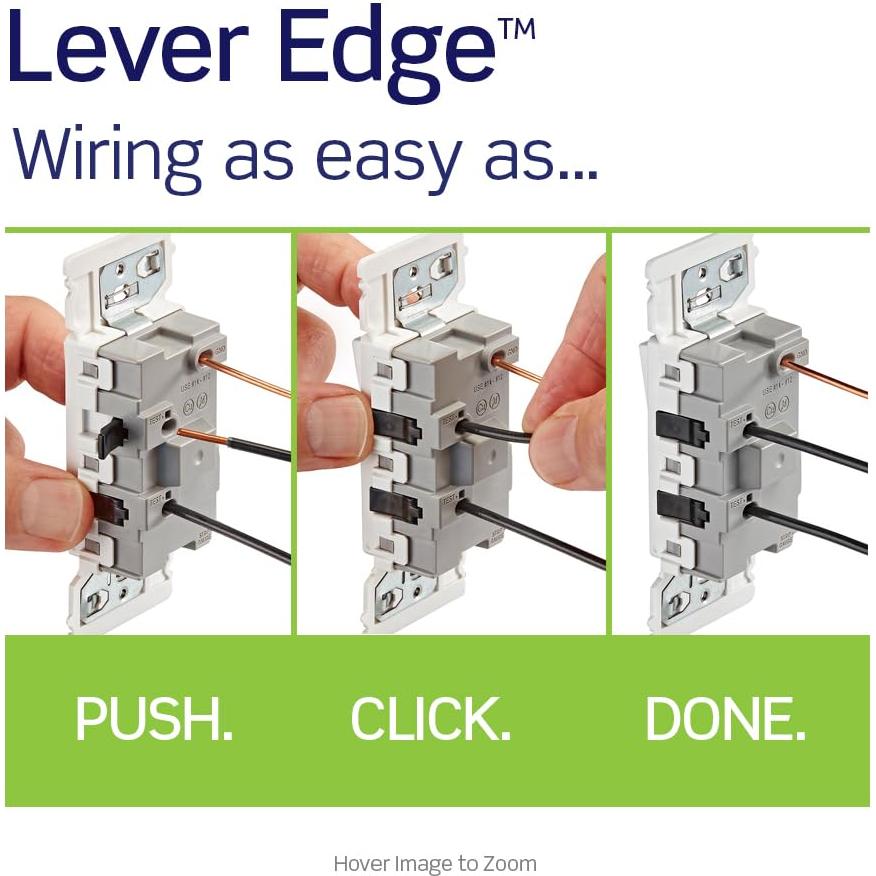 Interruptor de Palanca Leviton Edge 15A Blanco Paquete de 10