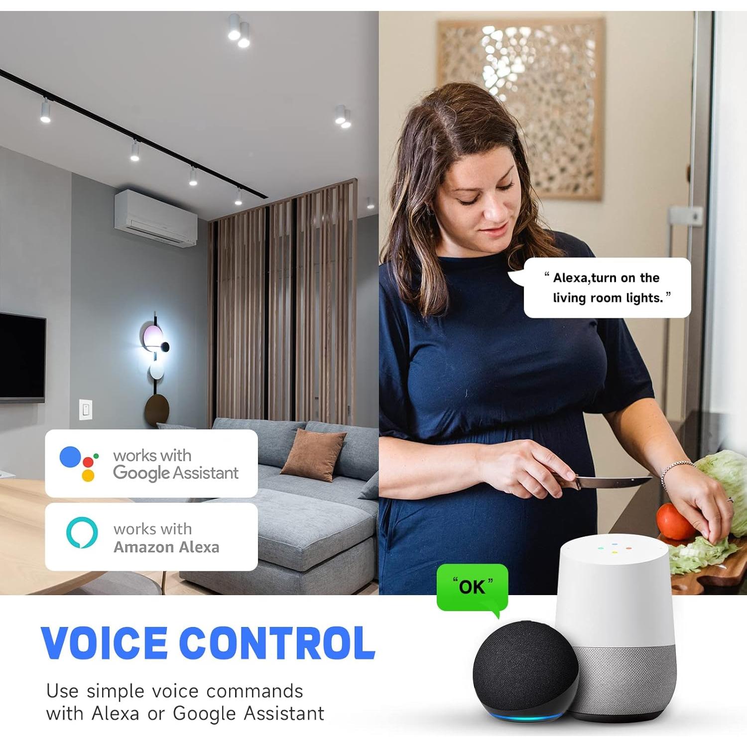 Interruptor de Luz Inteligente ZHEJIANG YUANTAI Wi-Fi 2.4GHz