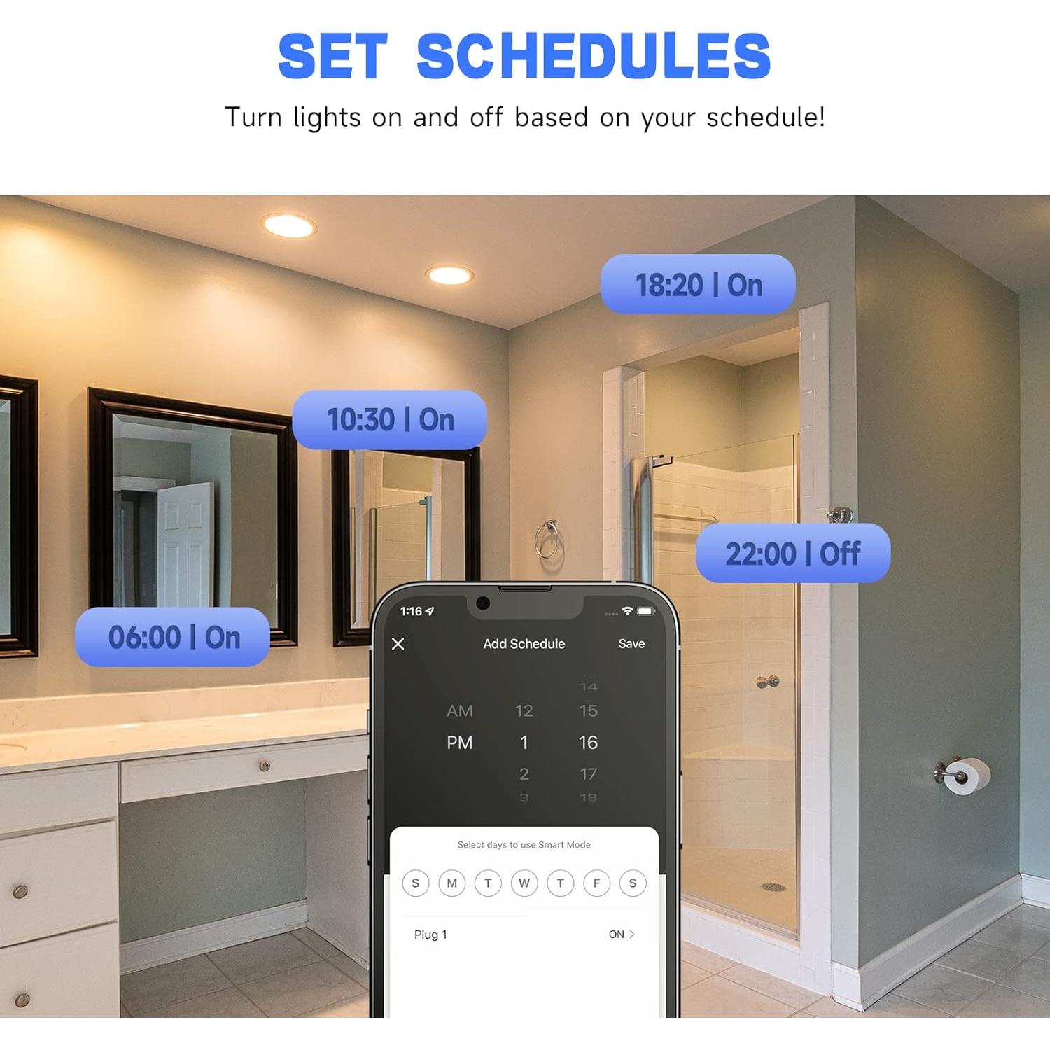 Interruptor de Luz Inteligente ZHEJIANG YUANTAI Wi-Fi 2.4GHz