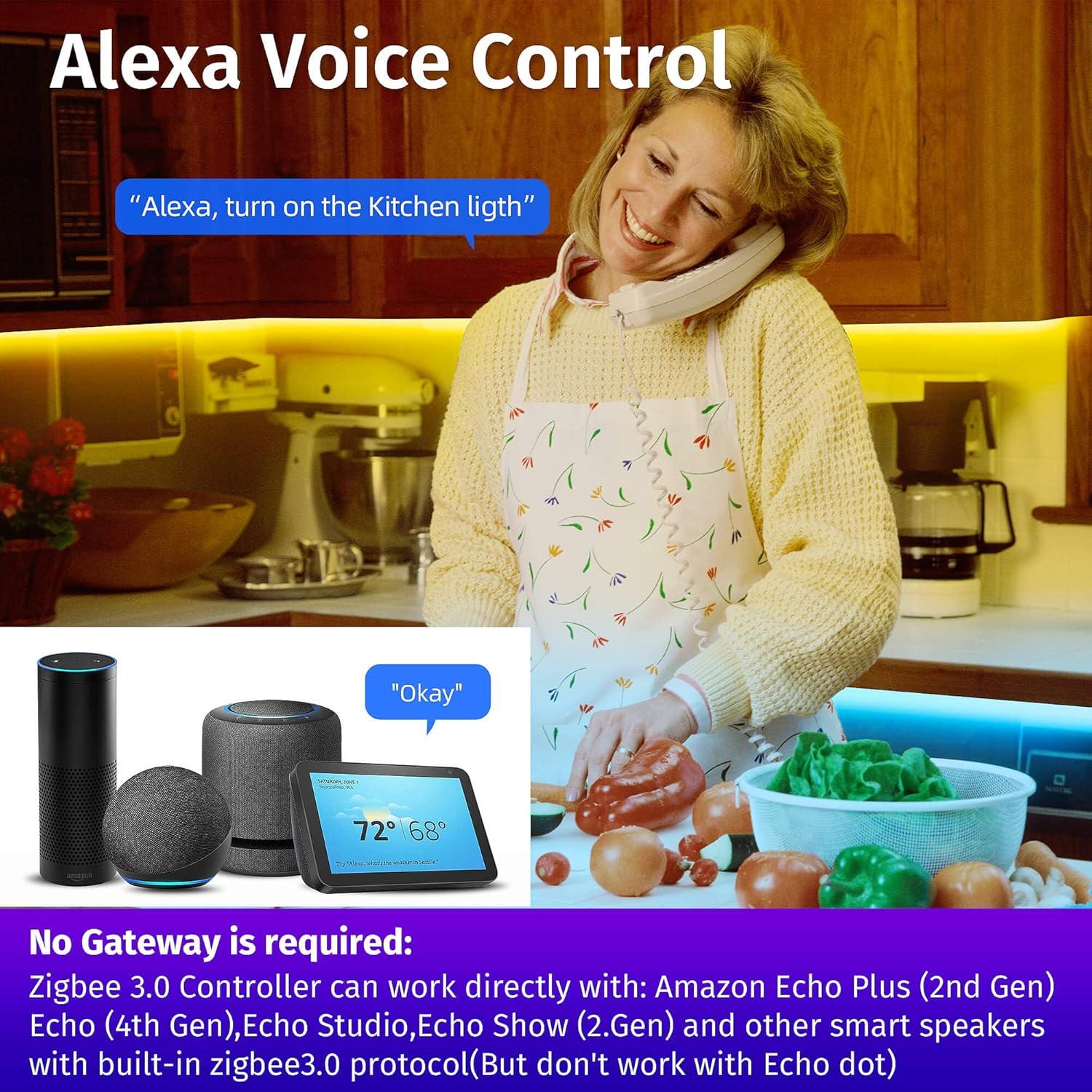 Controlador LED Inteligente GIDEALED ZigBee 3.0 2 Salidas RGB