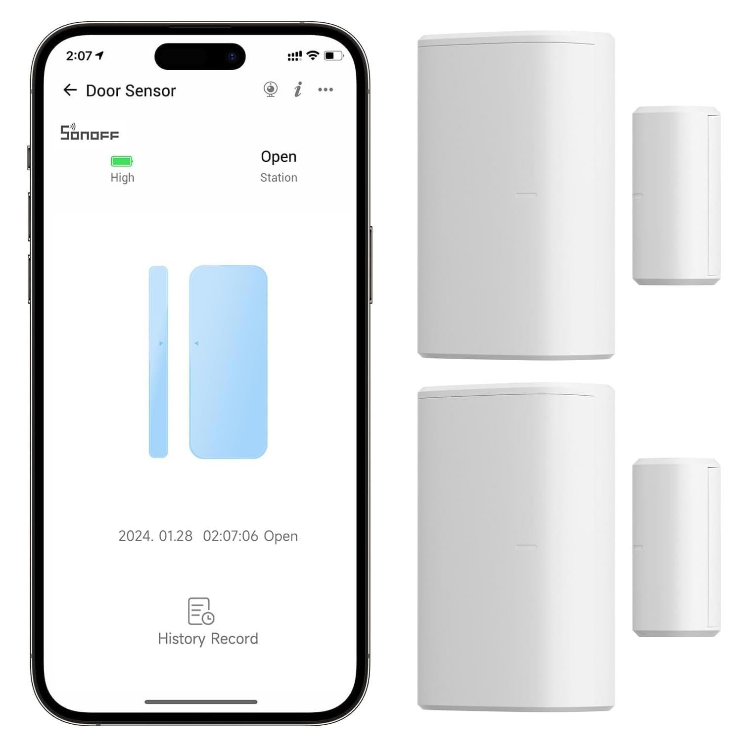Sensor de Puerta y Ventana SONOFF SNZB-04P Zigbee 3.0 2Pack