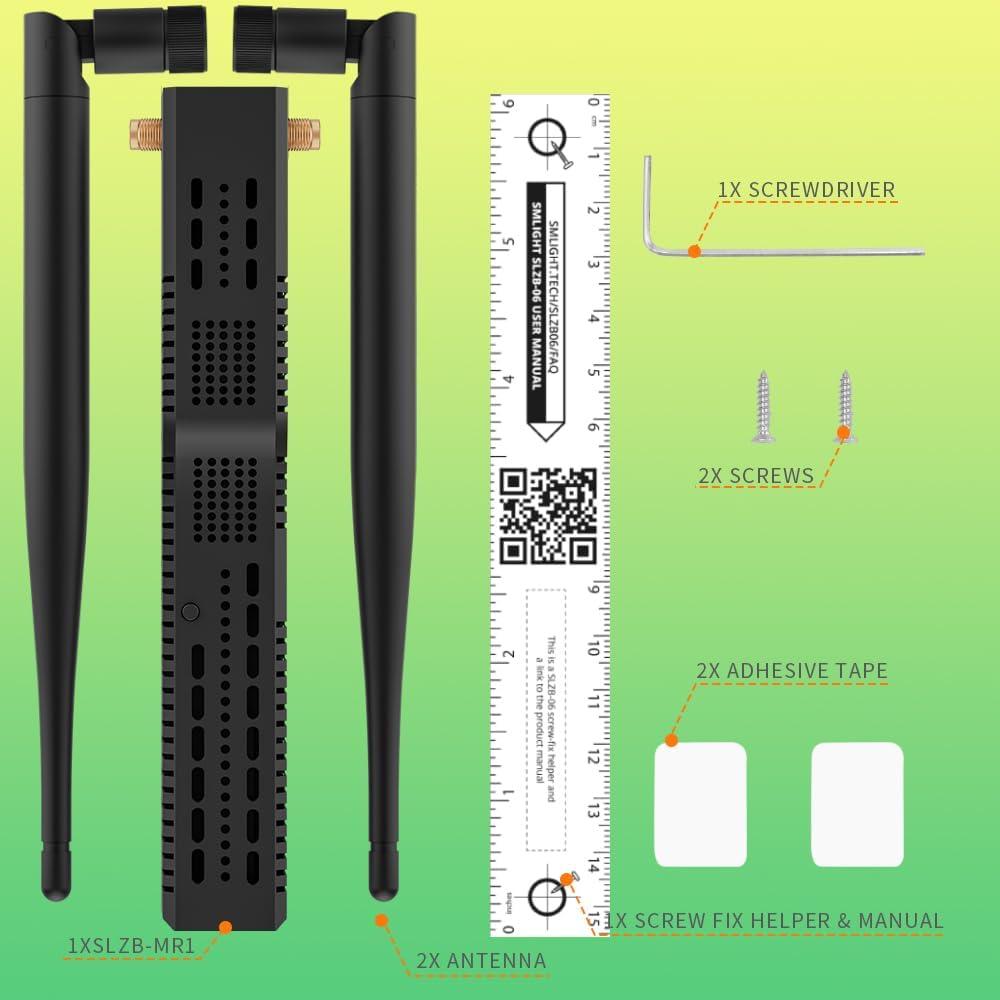 Adaptador Zigbee 3.0 SMLIGHT SLZB-MR1 Ethernet USB WiFi