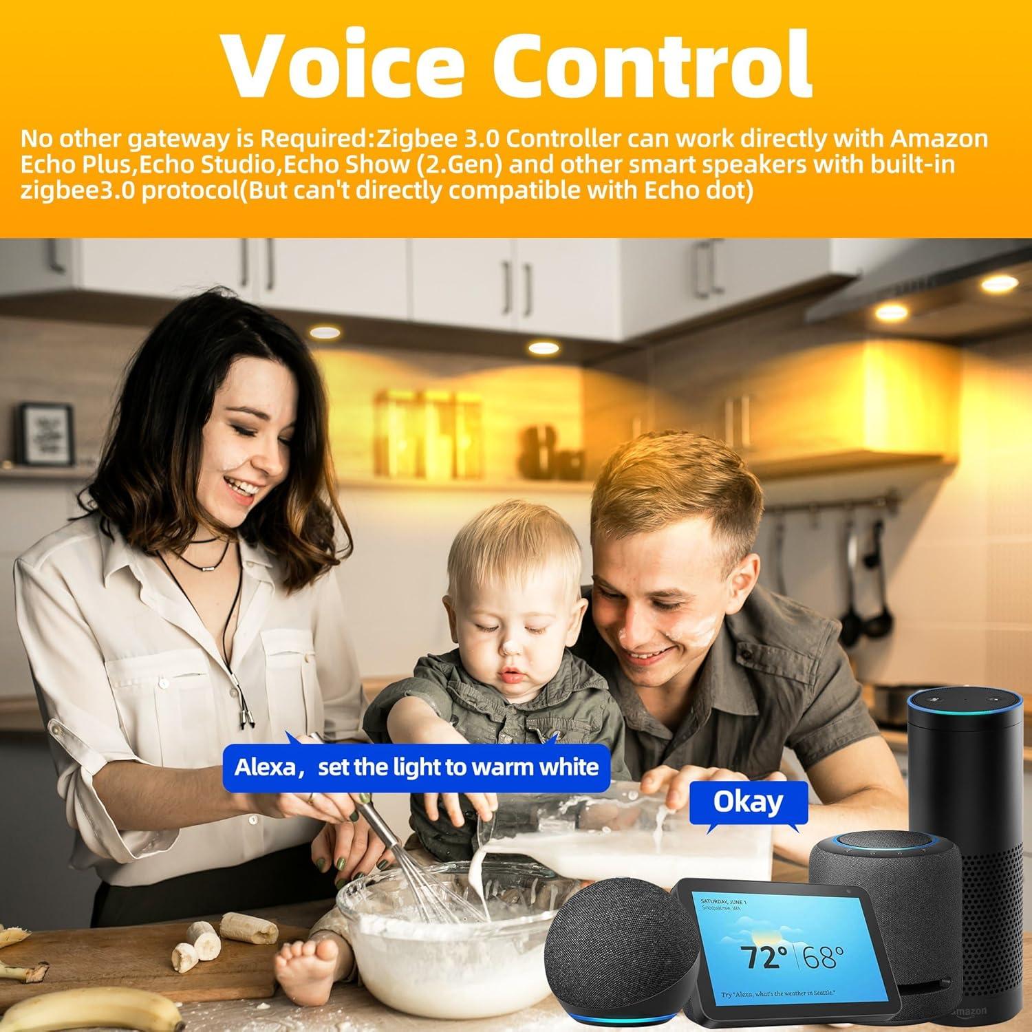 GIDERWEL Downlight LED Recesado ZigBee 10.16 cm RGBWW 4-Pack