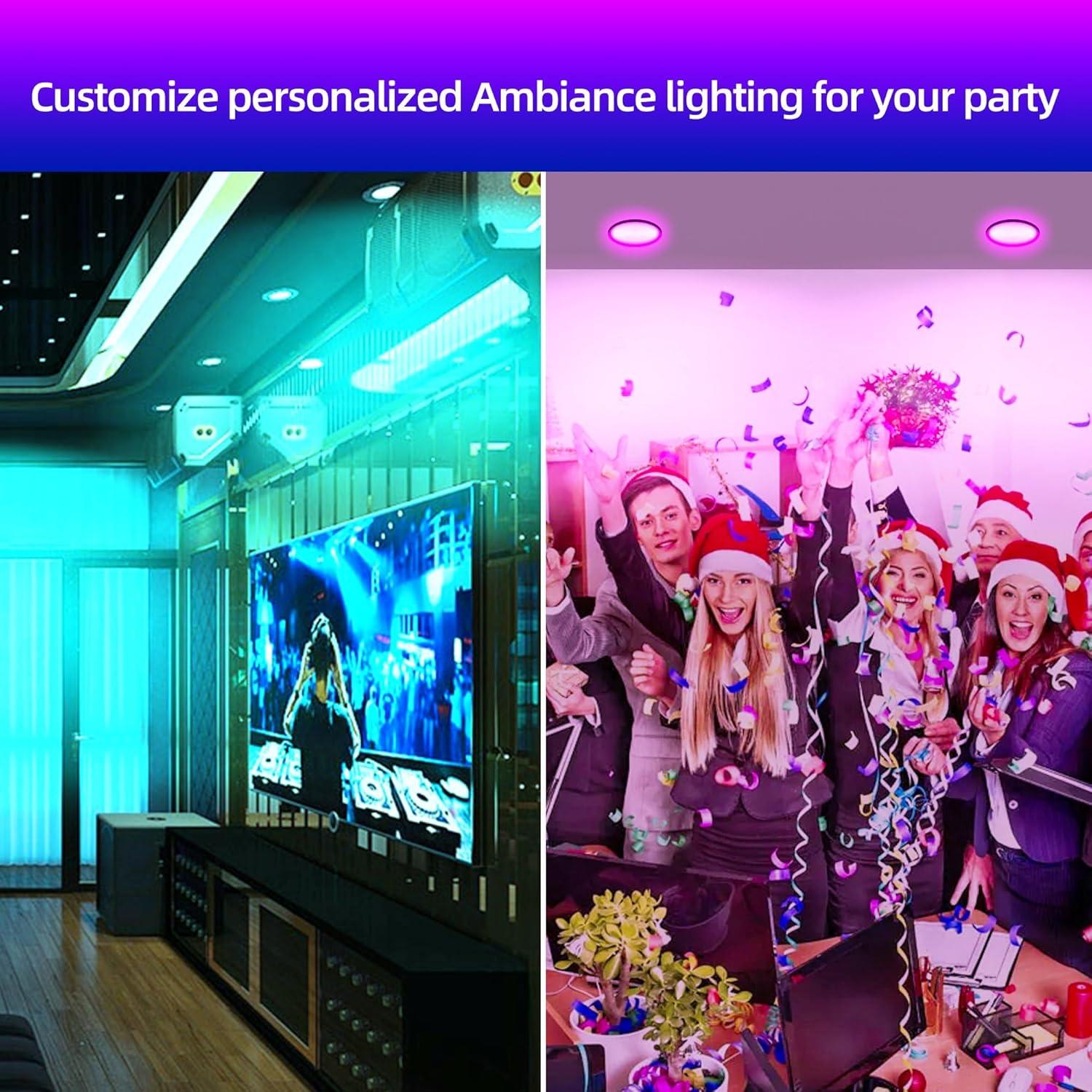 GIDERWEL Downlight LED Recesado ZigBee 10.16 cm RGBWW 4-Pack