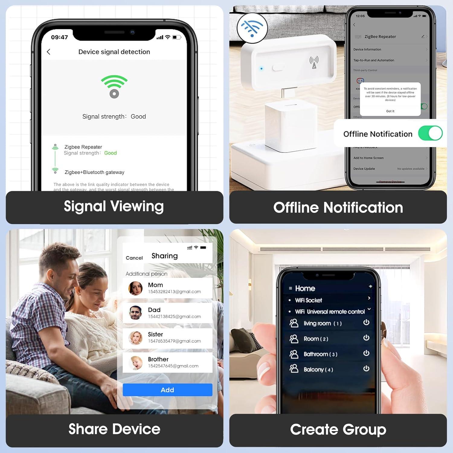 Extensor de Rango Zigbee 3.0 Tuya Amplificador 704.9 m²