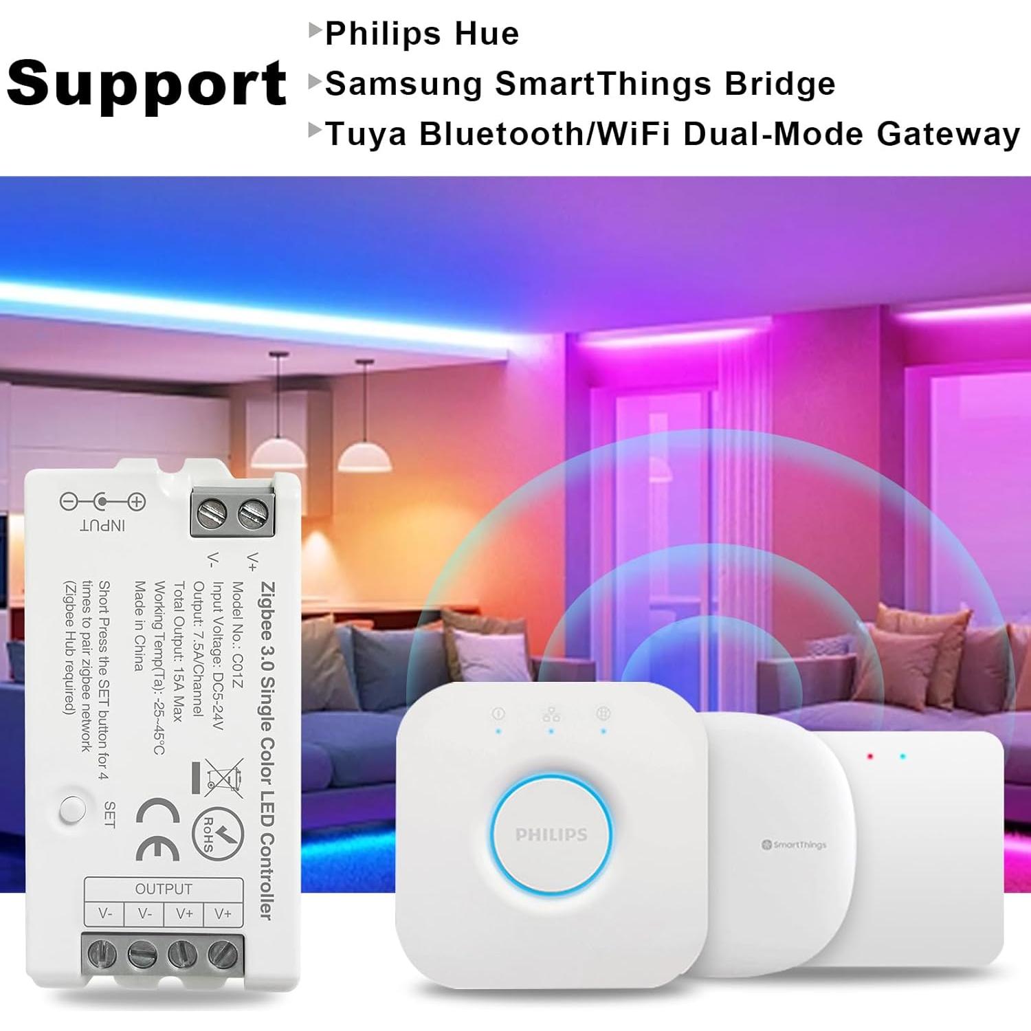 Controlador LED ZigBee 3.0 COXO C01Z PWM 5-24V Dimmer