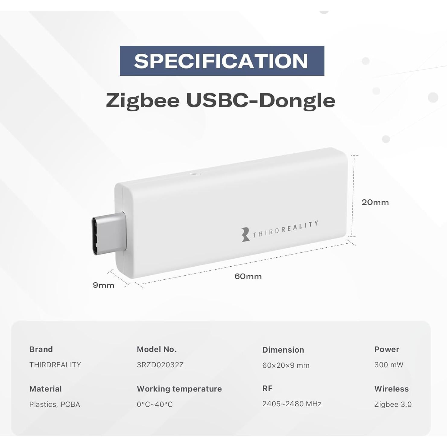 Dongle USB Zigbee 3.0 THIRDREALITY Universal USB-C