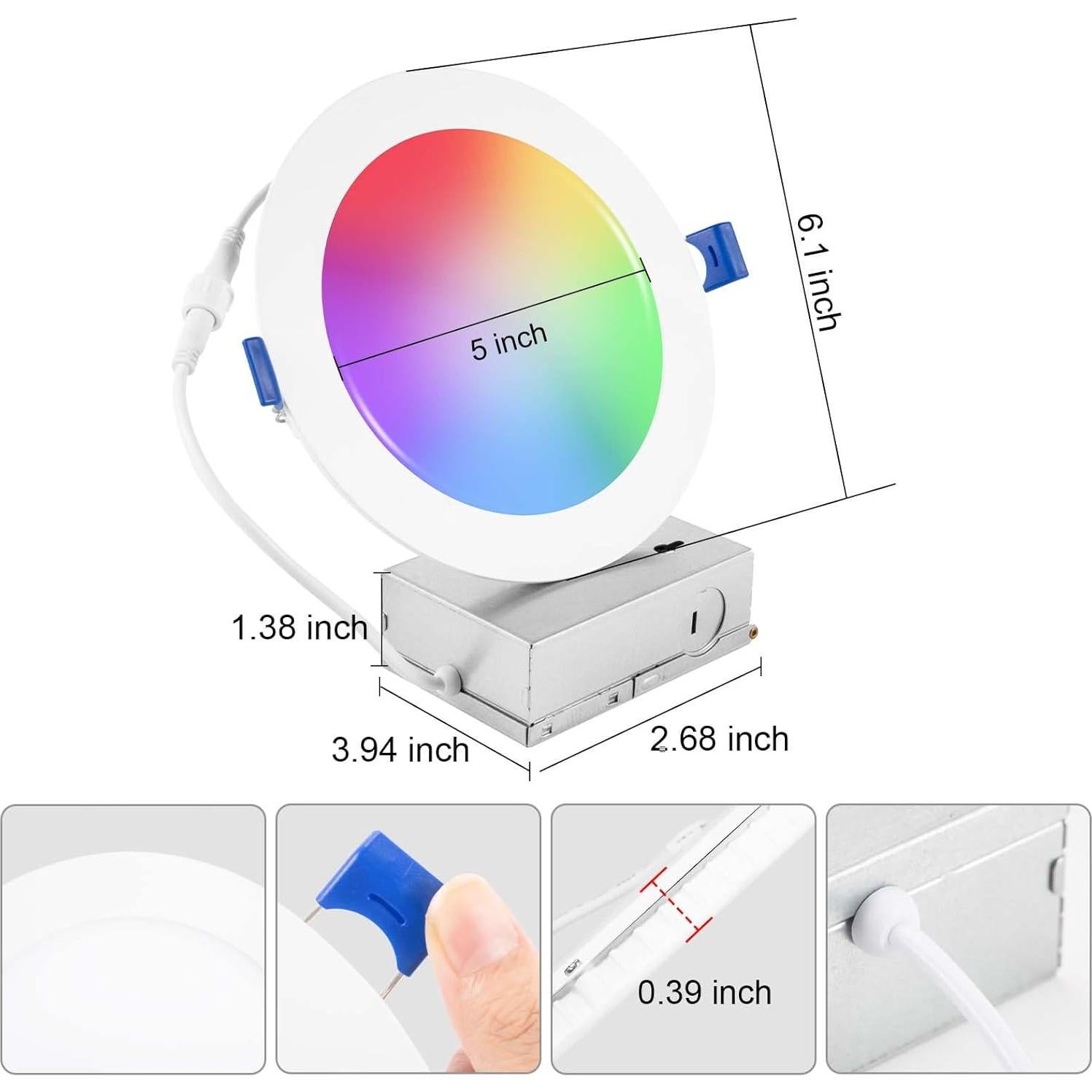 Xsky Luz Empotrada Inteligente 6" 12 Paquete Zigbee 3.0