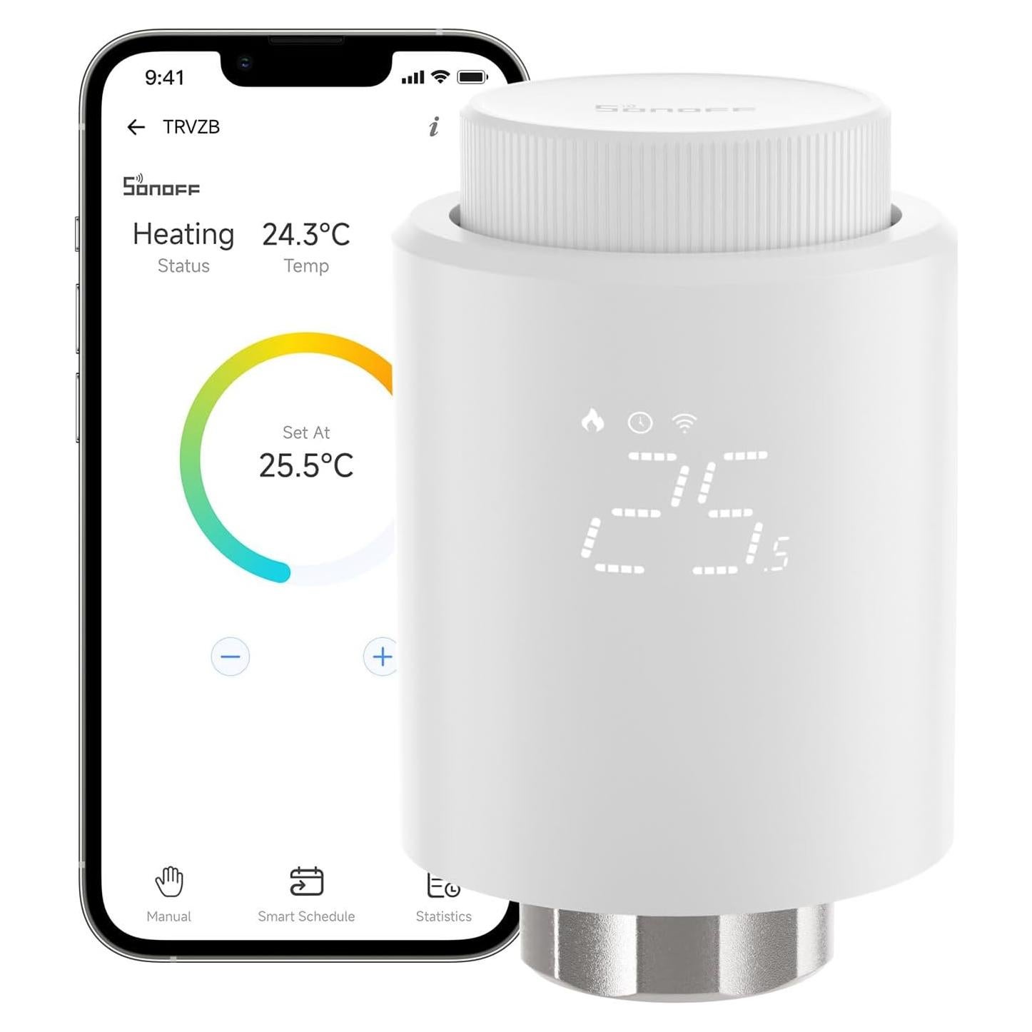 Válvula Termostática Inteligente SONOFF Zigbee TRVZB Control Remoto