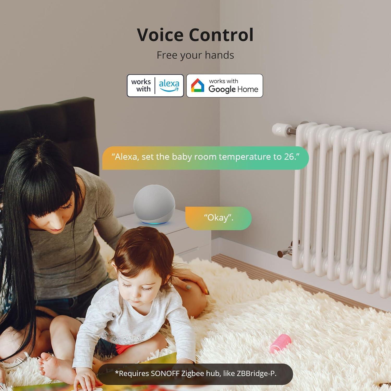 Válvula Termostática Inteligente SONOFF Zigbee TRVZB Control Remoto