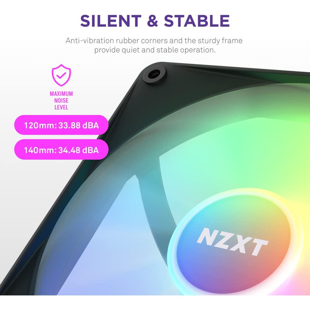 Ventiladores RGB NZXT F120 Core 3x120mm Alta Presión