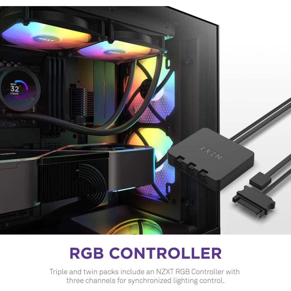 Ventiladores RGB NZXT F120 Core 3x120mm Alta Presión