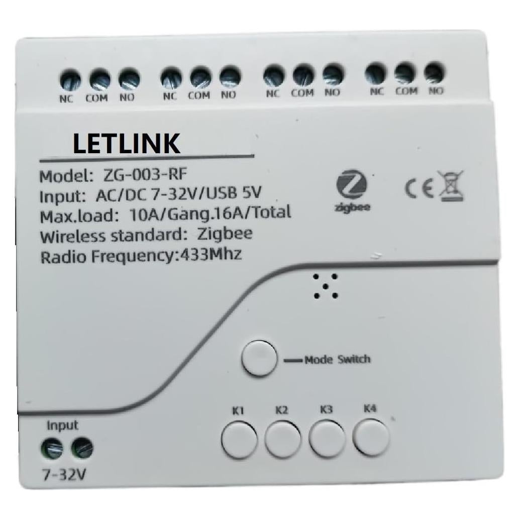 Controlador Zigbee 4 Canales 7-32V Baolan, Control Remoto APP